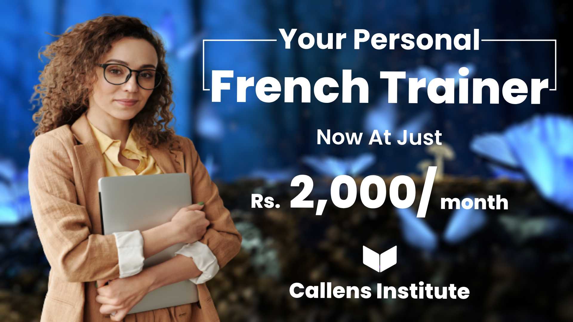 New Project (4) girl showing the best ielts training center in noida with a message saying ace the ielts