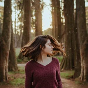 Job seeker girl enjoying after taking english classes